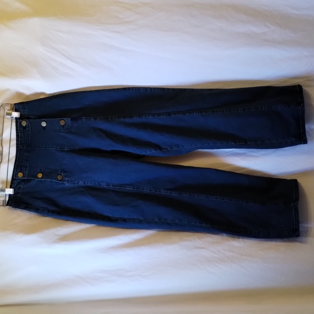Blue Jeans, With Wide Legs.